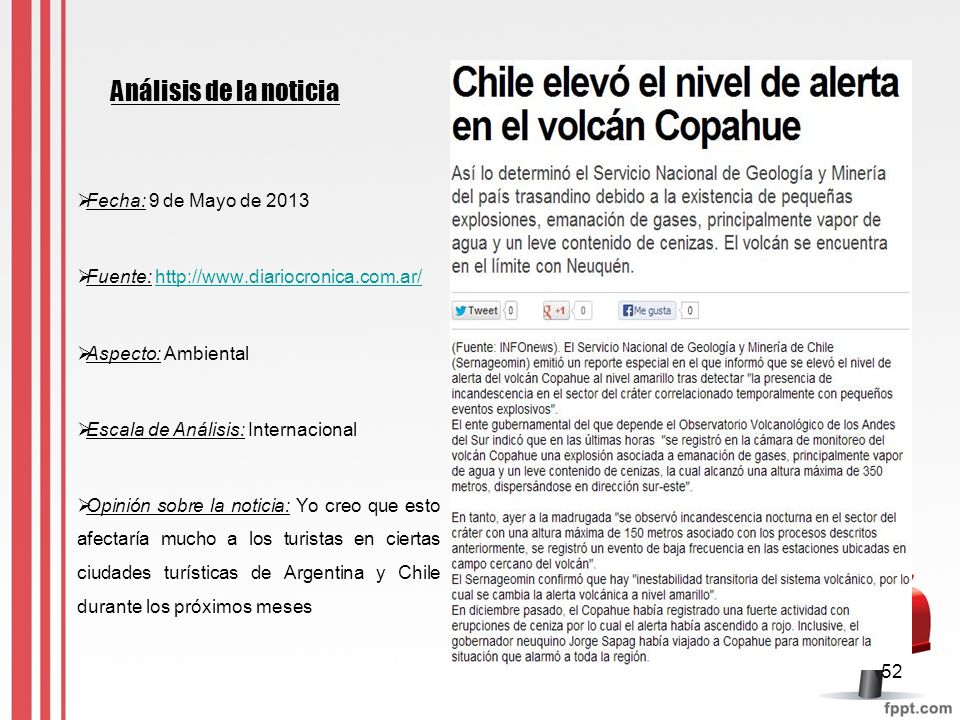 Análisis de la noticia Fecha: 9 de Mayo de 2013