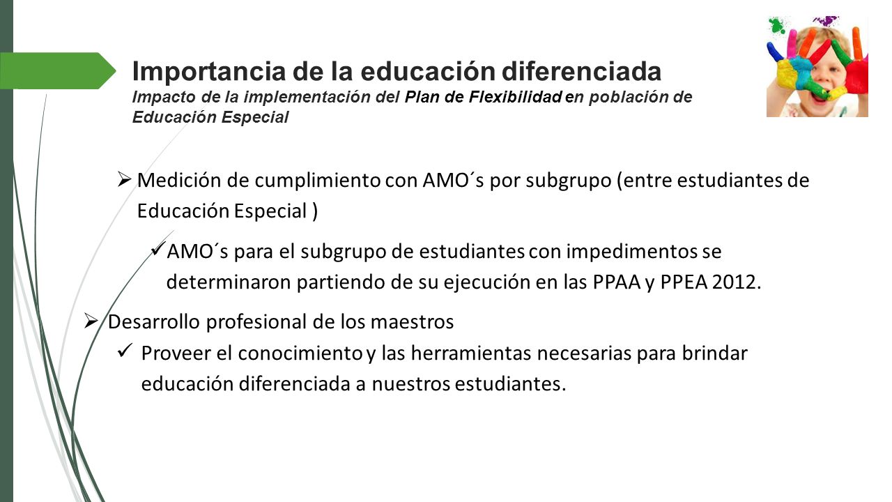 Importancia de la educación diferenciada Impacto de la implementación del Plan de Flexibilidad en población de Educación Especial
