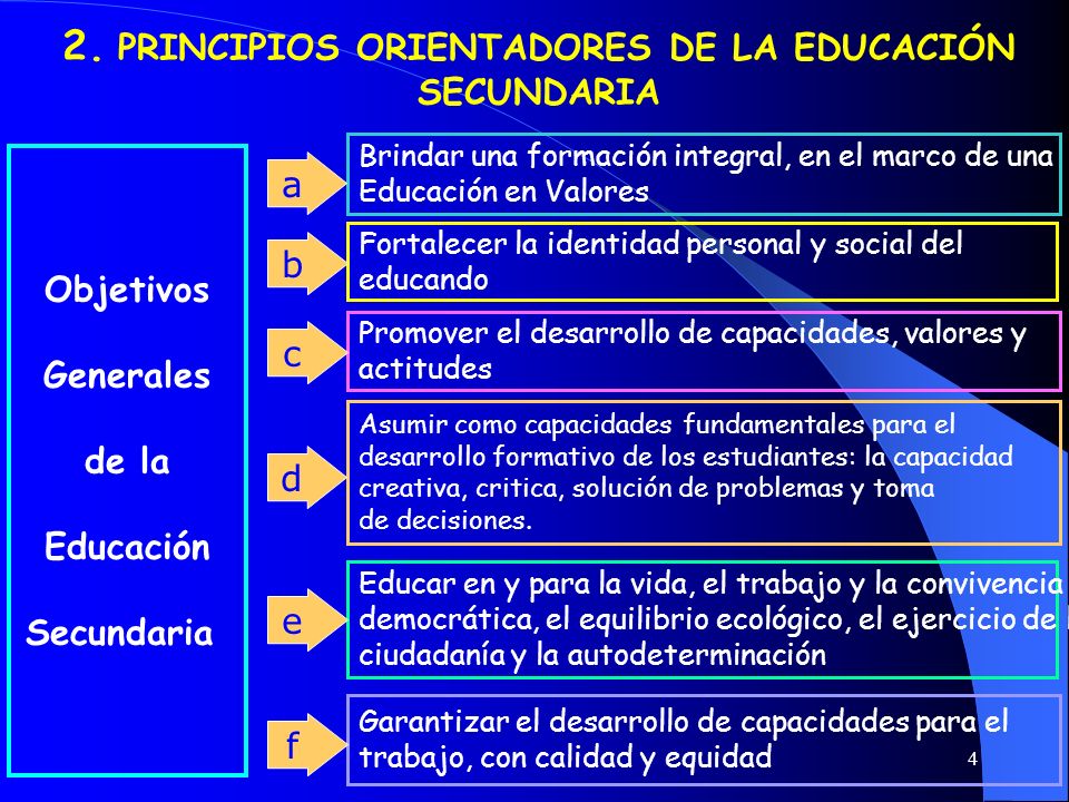 2. PRINCIPIOS ORIENTADORES DE LA EDUCACIÓN SECUNDARIA