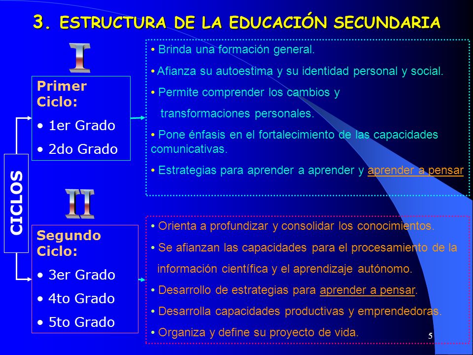 3. ESTRUCTURA DE LA EDUCACIÓN SECUNDARIA