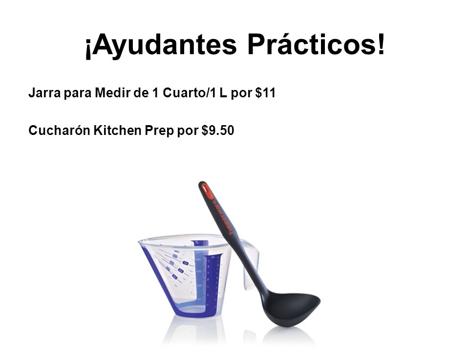 ¡Ayudantes Prácticos! Jarra para Medir de 1 Cuarto/1 L por $11 Cucharón Kitchen Prep por $9.50