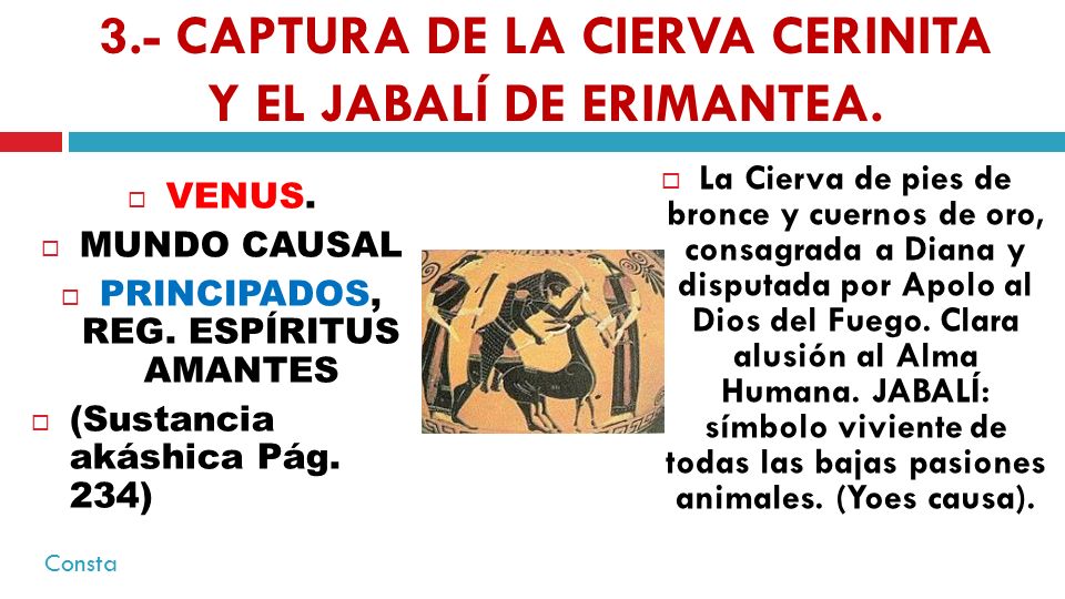 3.- CAPTURA DE LA CIERVA CERINITA Y EL JABALÍ DE ERIMANTEA.