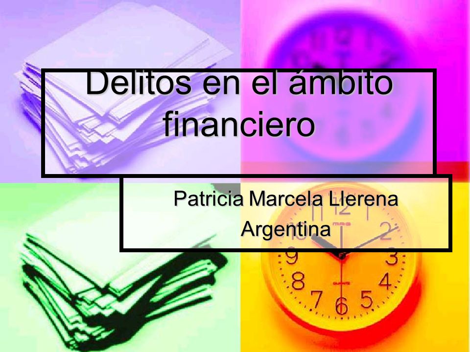 Delitos en el ámbito financiero