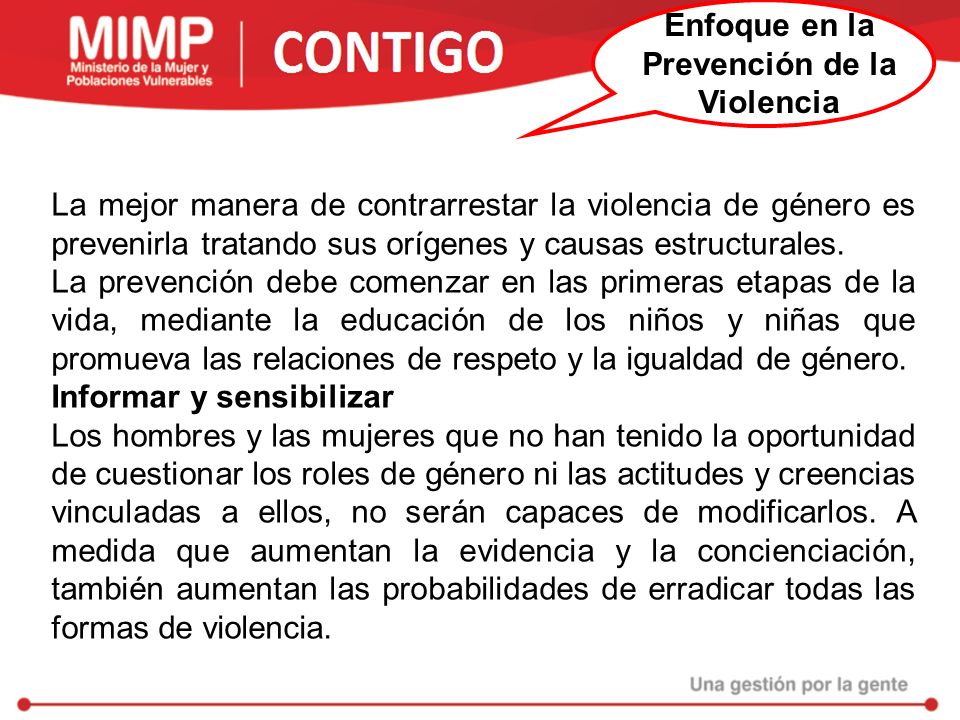 Enfoque en la Prevención de la Violencia