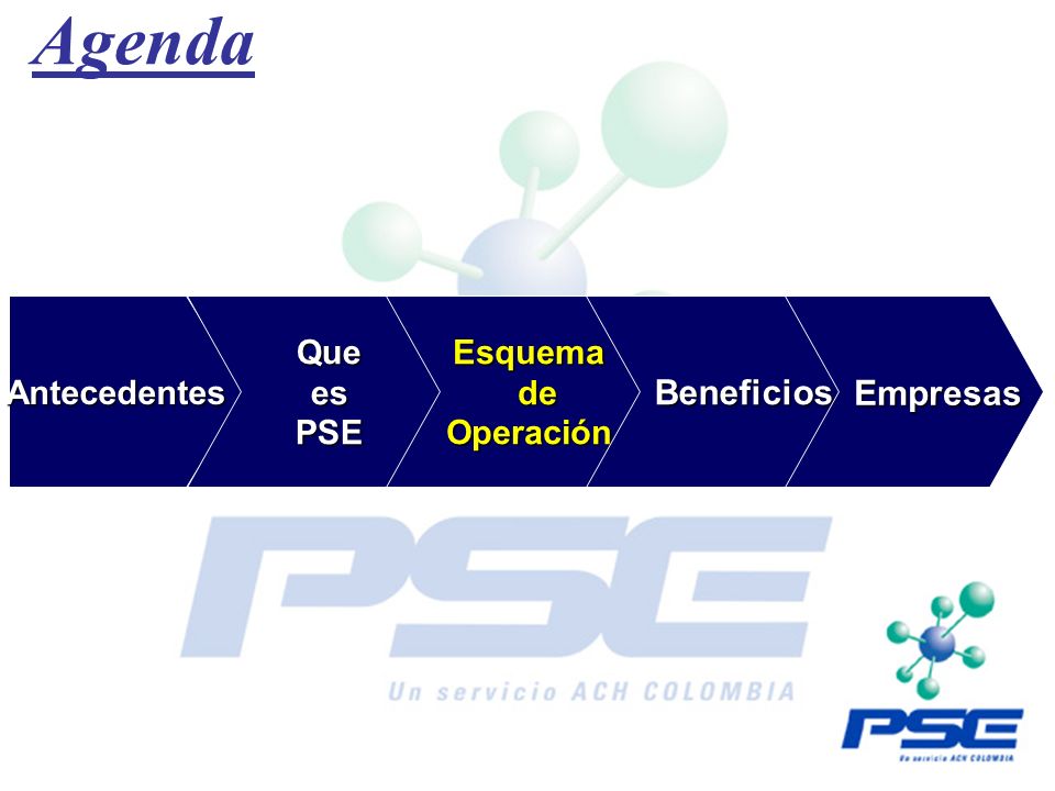 Agenda Beneficios Empresas Antecedentes Que es PSE Esquema de