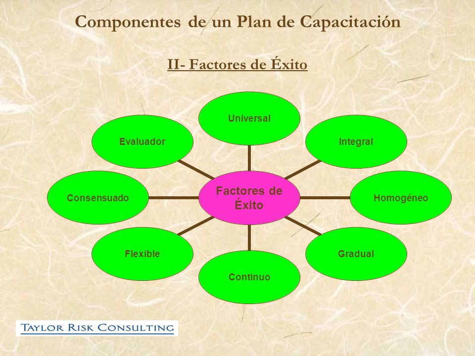 Componentes de un Plan de Capacitación II- Factores de Éxito
