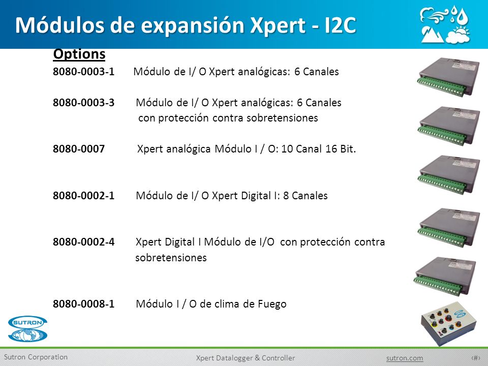 Módulos de expansión Xpert - I2C