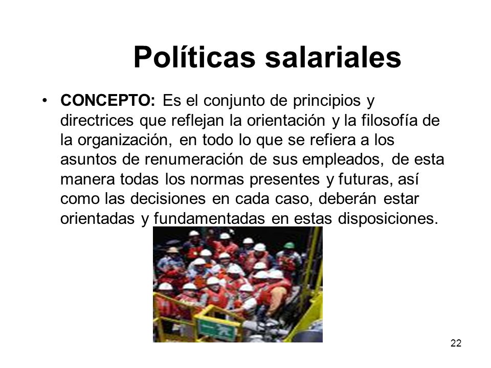 Políticas salariales