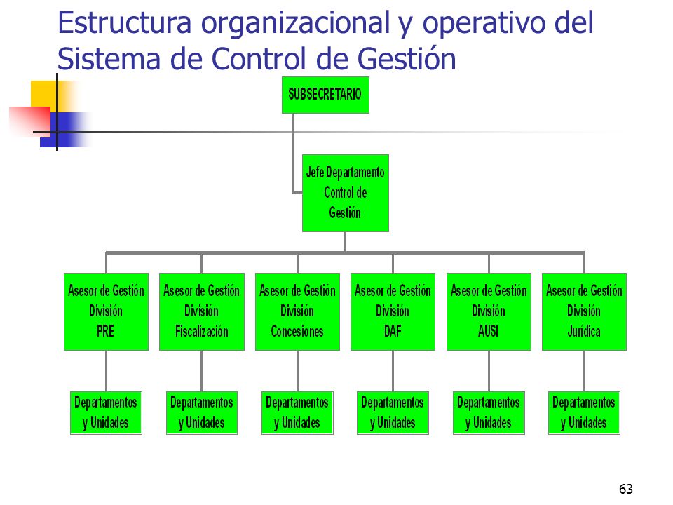 Estructura organizacional y operativo del Sistema de Control de Gestión