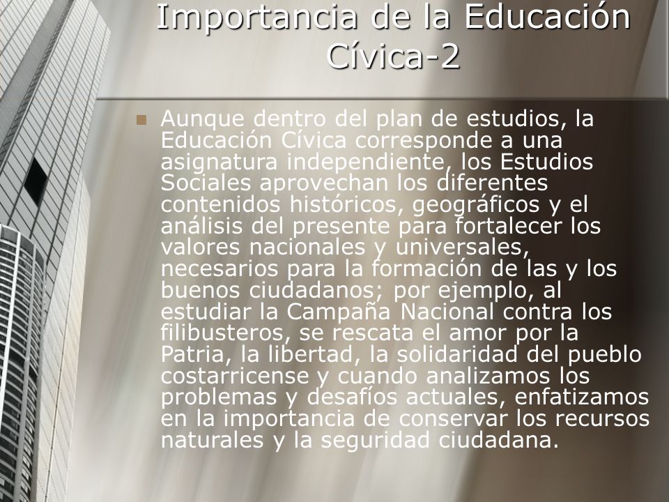 Importancia de la Educación Cívica-2