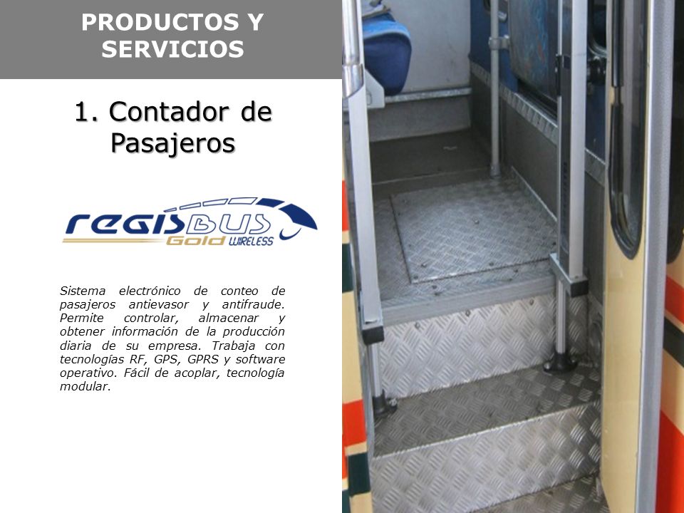 1. Contador de Pasajeros PRODUCTOS Y SERVICIOS