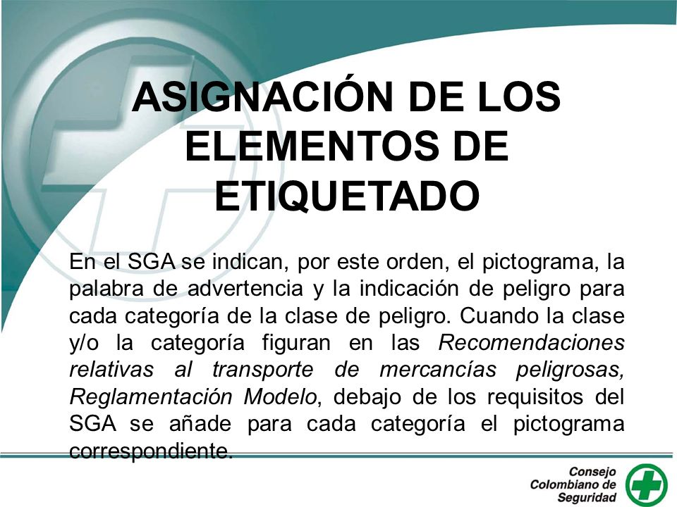 ASIGNACIÓN DE LOS ELEMENTOS DE ETIQUETADO