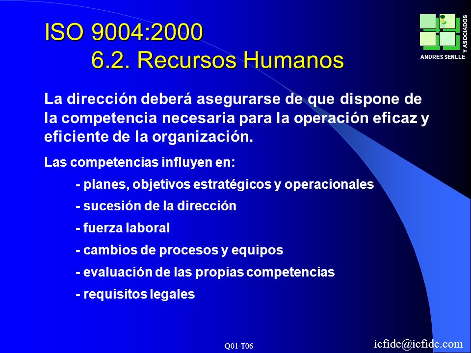 ISO 9004: Recursos Humanos