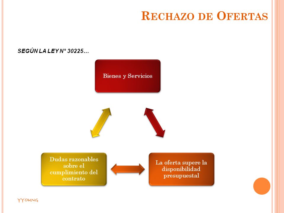 Rechazo de Ofertas SEGÚN LA LEY N° 30225… YYOUNG Bienes y Servicios