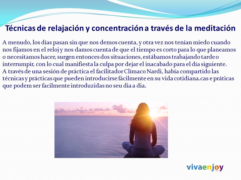 Técnicas de relajación y concentración a través de la meditación