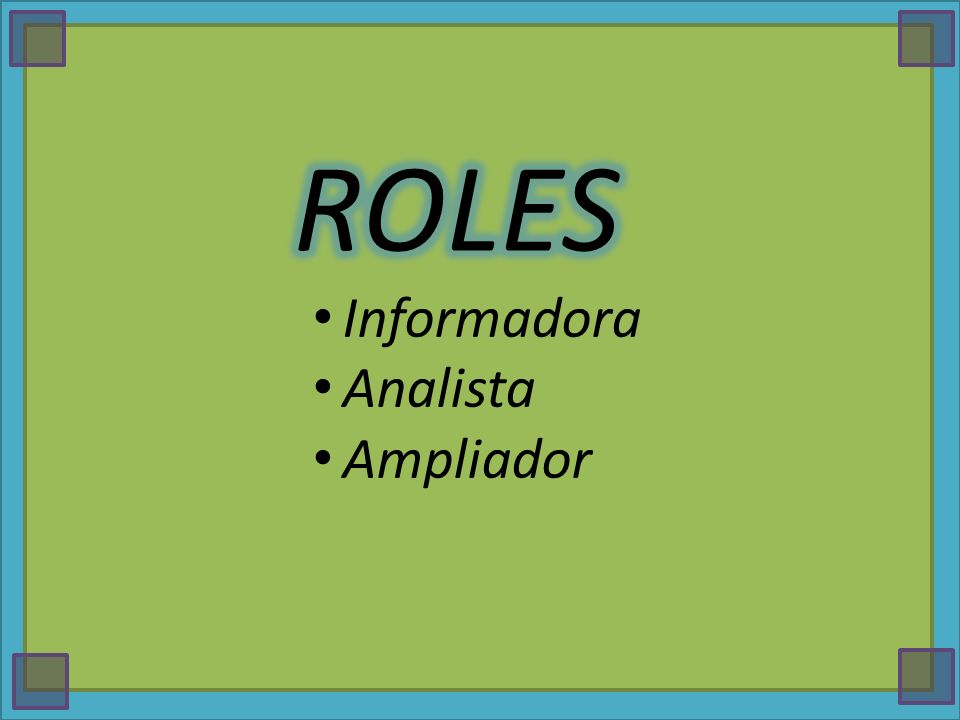ROLES Informadora Analista Ampliador
