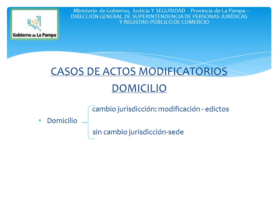 CASOS DE ACTOS MODIFICATORIOS