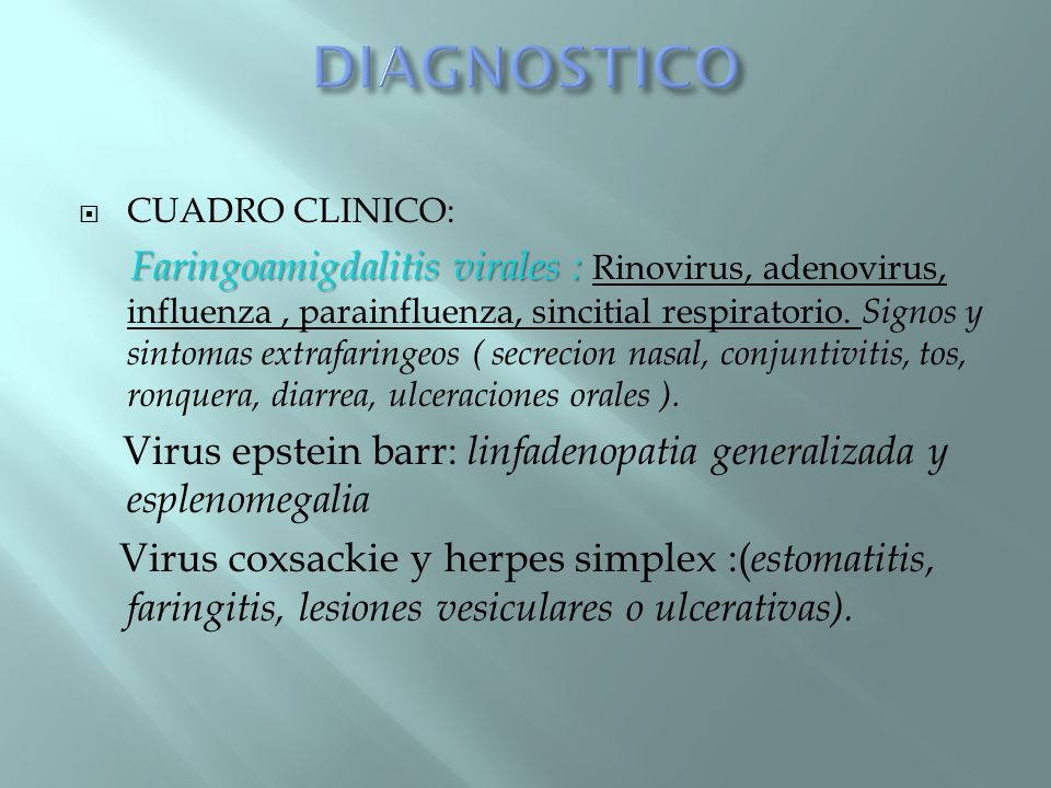 DIAGNOSTICO CUADRO CLINICO: