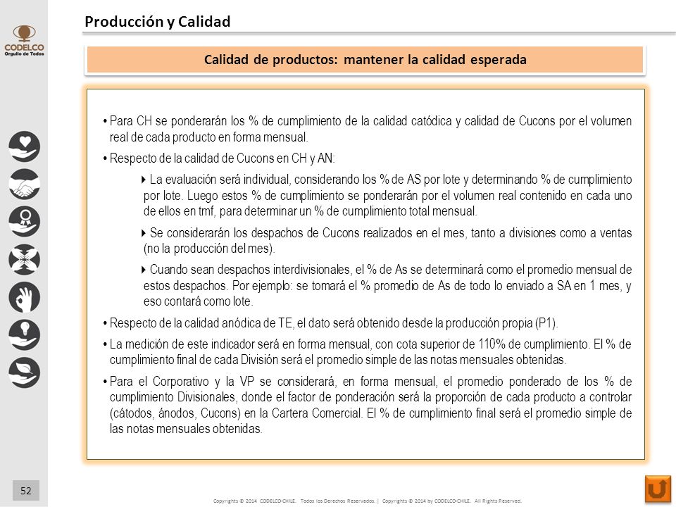 Calidad de productos: mantener la calidad esperada