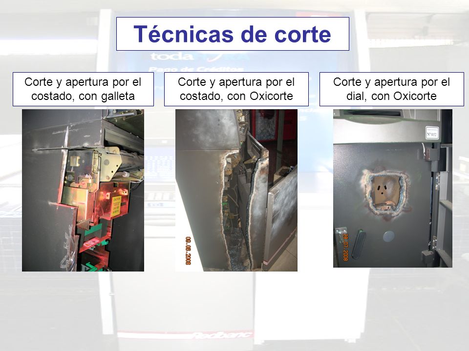 Técnicas de corte Corte y apertura por el costado, con galleta