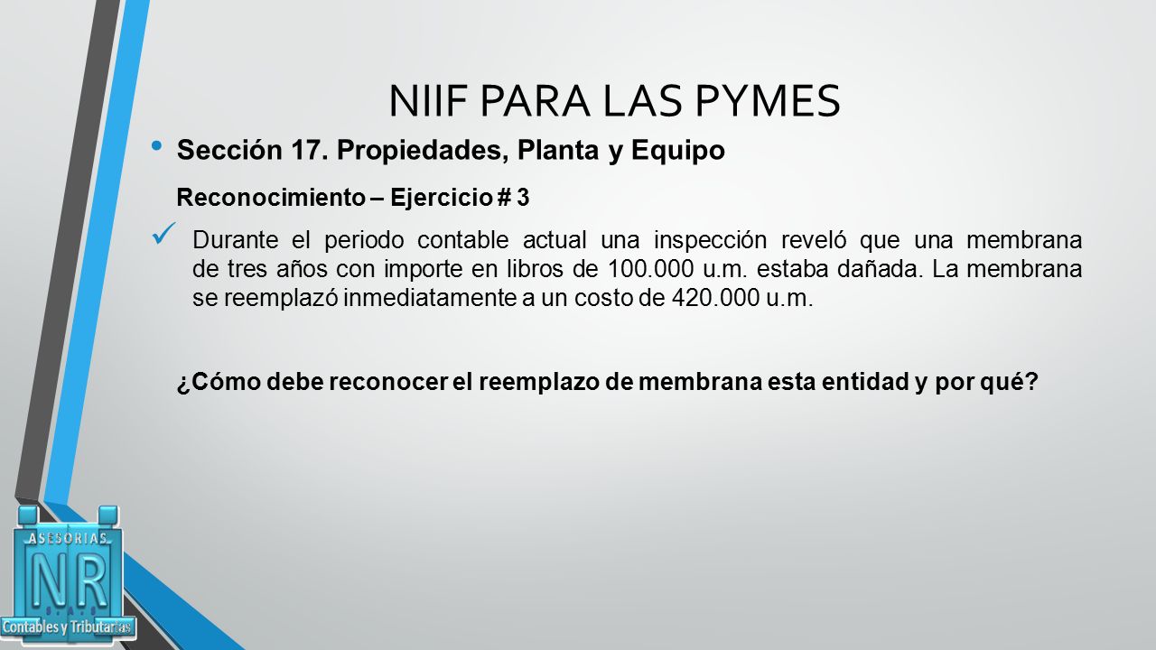 NIIF PARA LAS PYMES Sección 17. Propiedades, Planta y Equipo