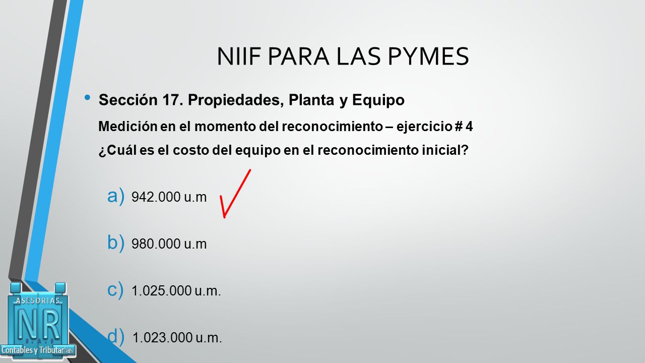 NIIF PARA LAS PYMES Sección 17. Propiedades, Planta y Equipo