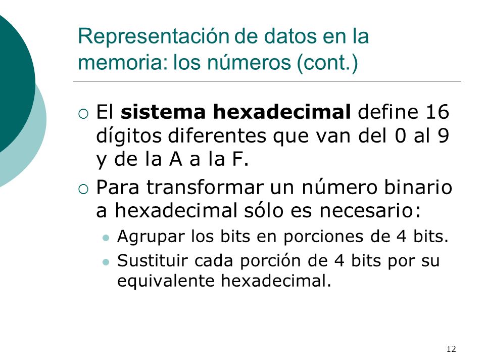 Representación de datos en la memoria: los números (cont.)
