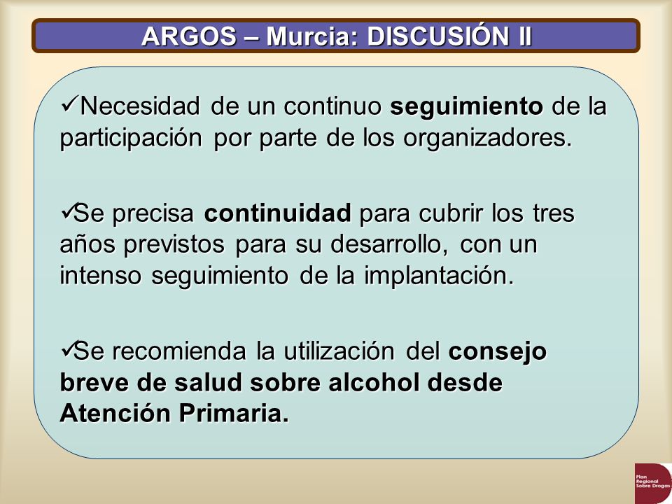 ARGOS – Murcia: DISCUSIÓN II