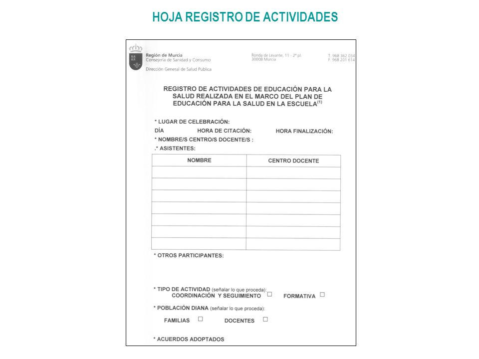 HOJA REGISTRO DE ACTIVIDADES