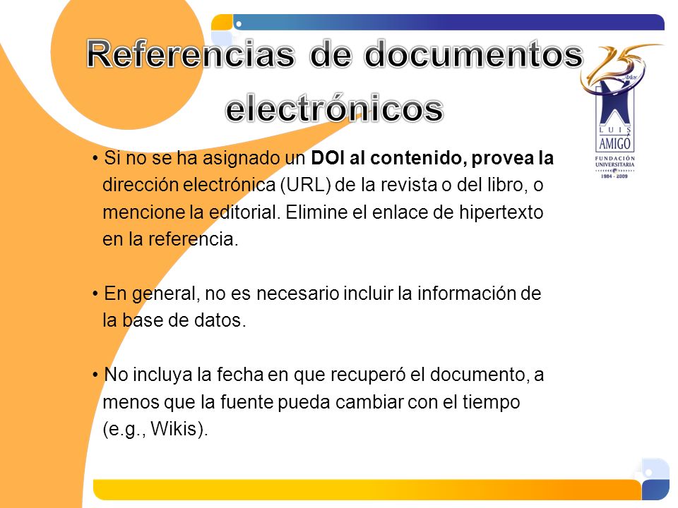 Referencias de documentos