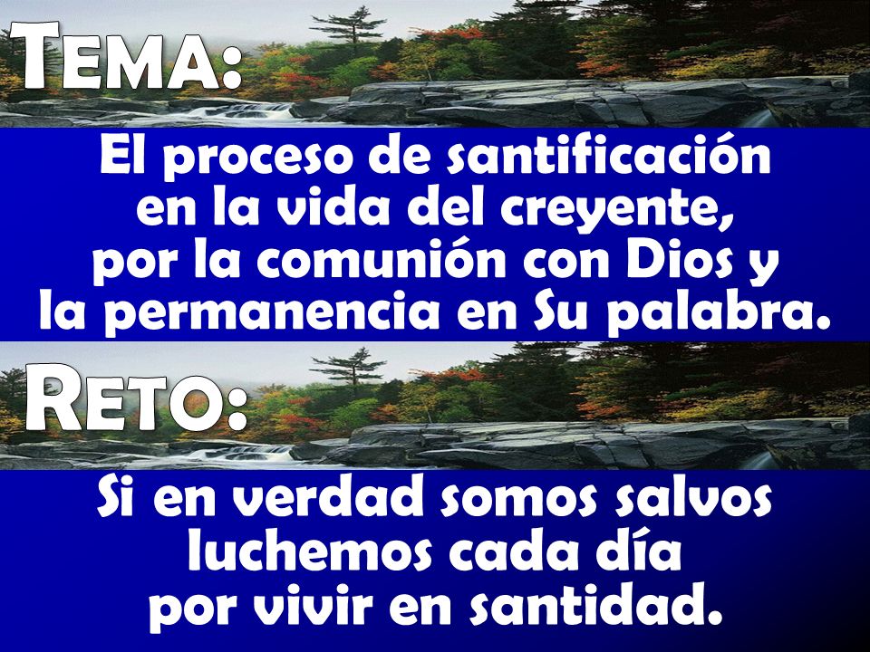 Si en verdad somos salvos luchemos cada día por vivir en santidad.