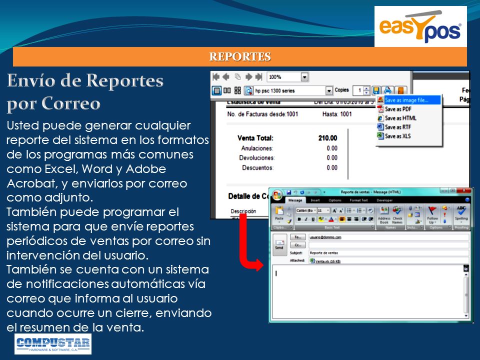 Envío de Reportes por Correo