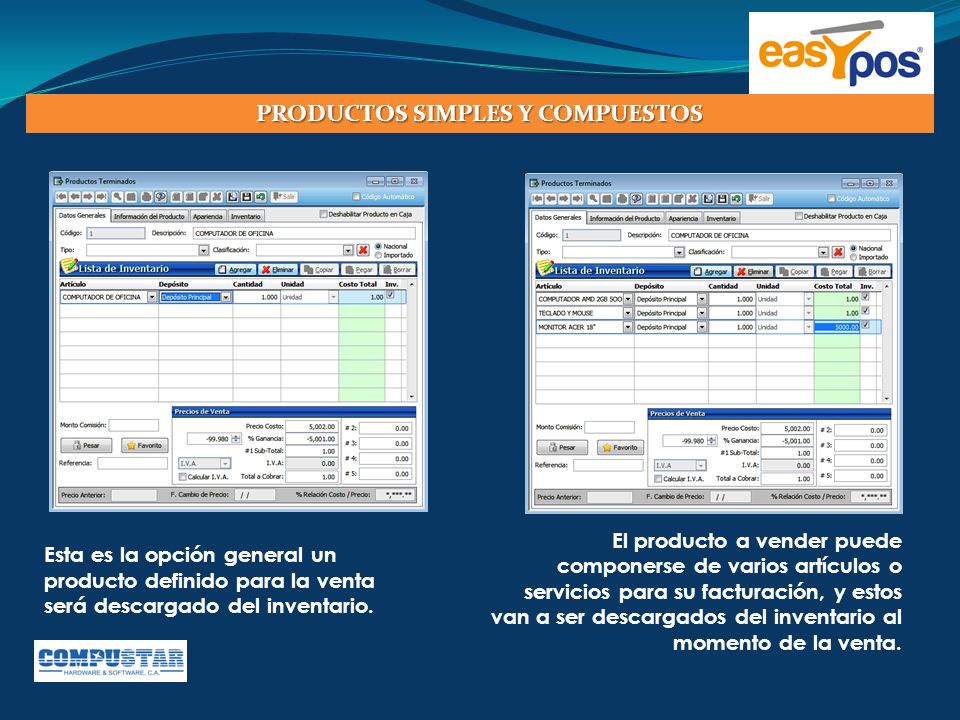 PRODUCTOS SIMPLES Y COMPUESTOS