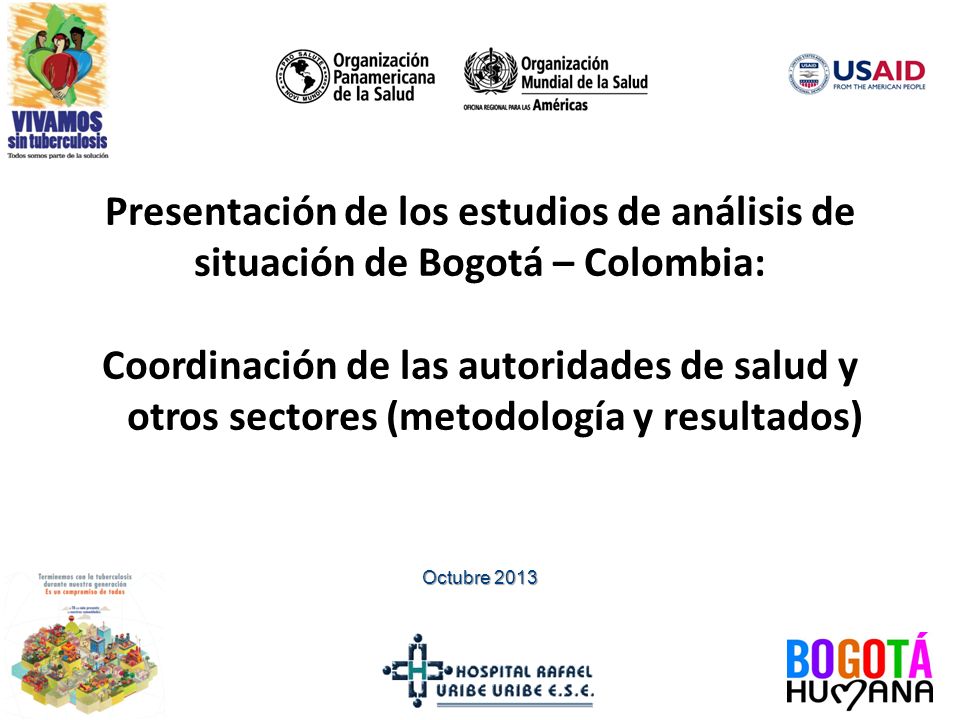 Presentación de los estudios de análisis de situación de Bogotá – Colombia: