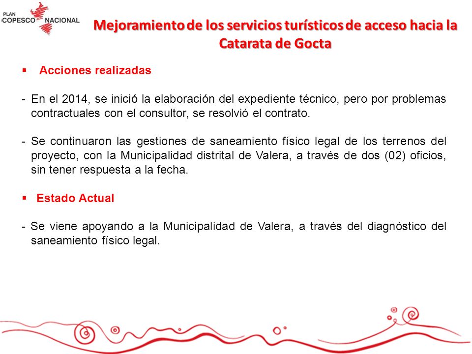 Mejoramiento de los servicios turísticos de acceso hacia la Catarata de Gocta