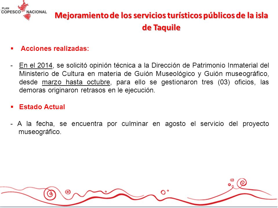 Mejoramiento de los servicios turísticos públicos de la isla de Taquile