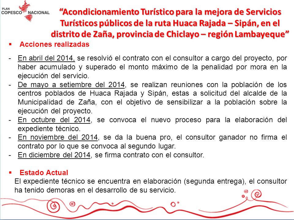 Acondicionamiento Turístico para la mejora de Servicios Turísticos públicos de la ruta Huaca Rajada – Sipán, en el distrito de Zaña, provincia de Chiclayo – región Lambayeque