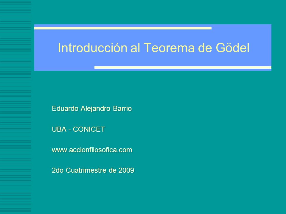 Introducción al Teorema de Gödel