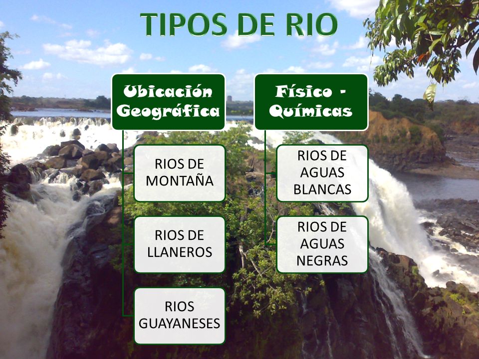 TIPOS DE RIO Ubicación Geográfica Físico - Químicas
