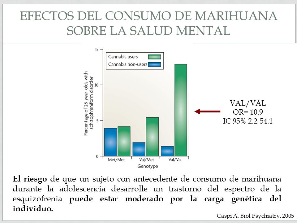 Efectos del consumo de marihuana sobre la salud mental