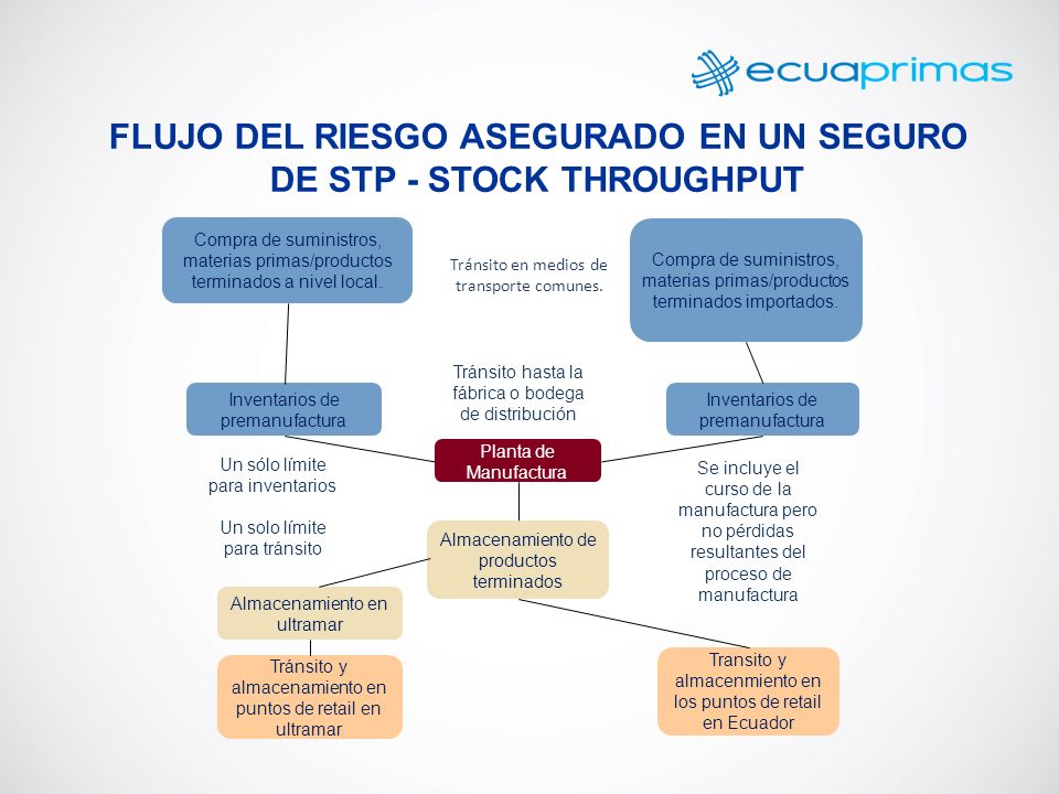 FLUJO DEL RIESGO ASEGURADO EN UN SEGURO DE STP - STOCK THROUGHPUT
