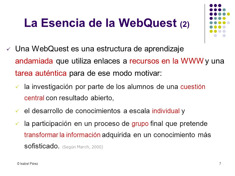 La Esencia de la WebQuest (2)