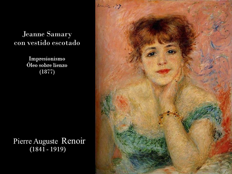 Pierre Auguste Renoir Jeanne Samary con vestido escotado ( )
