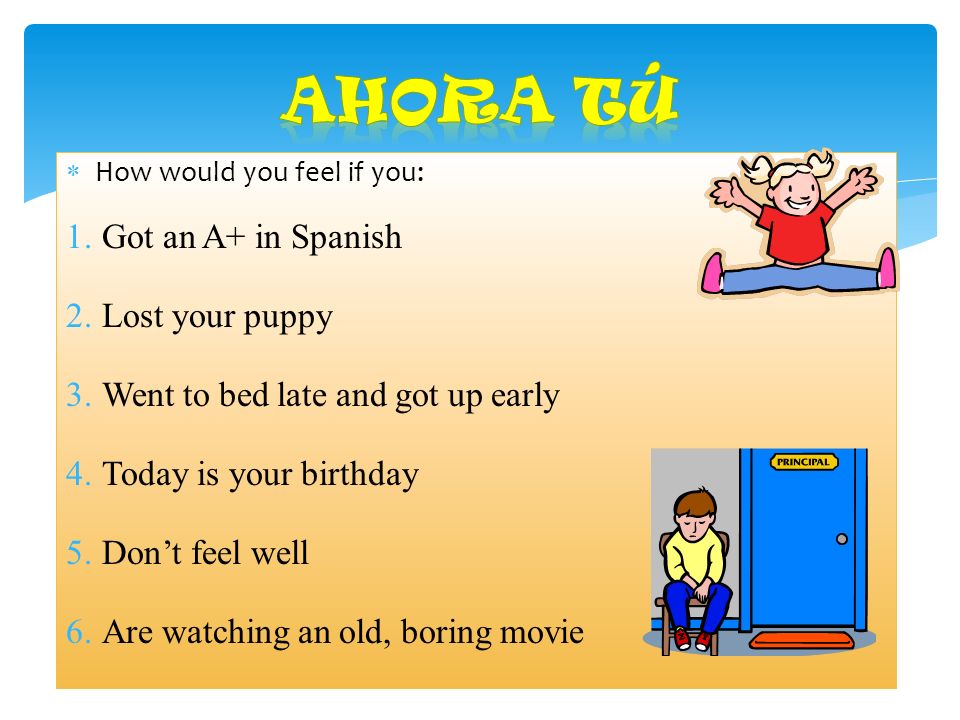 Ahora Tú Got an A+ in Spanish Lost your puppy
