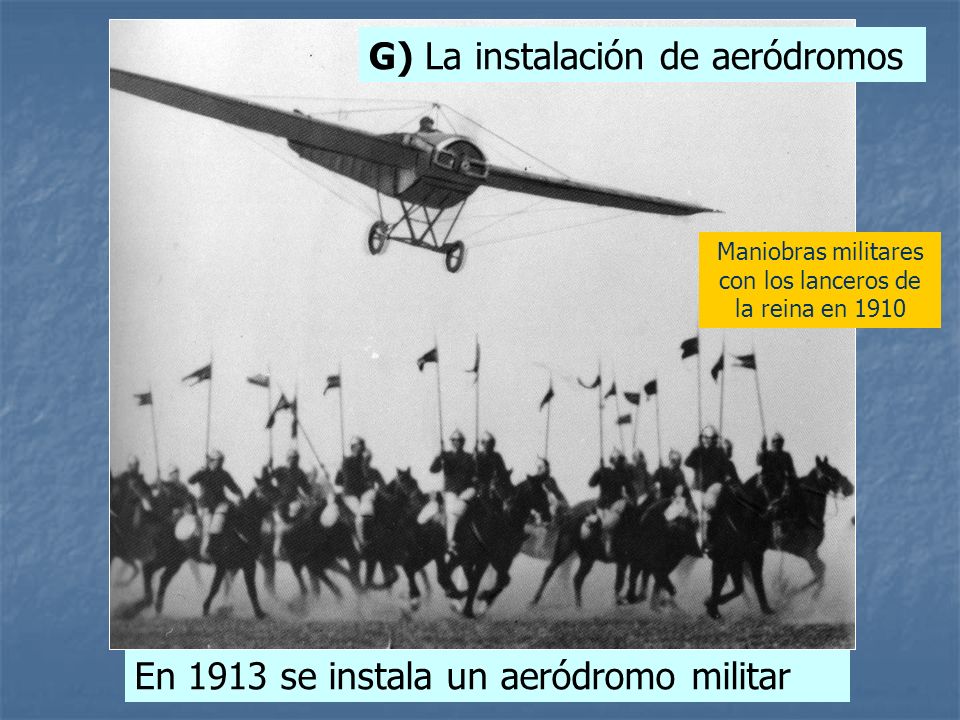 Maniobras militares con los lanceros de la reina en 1910