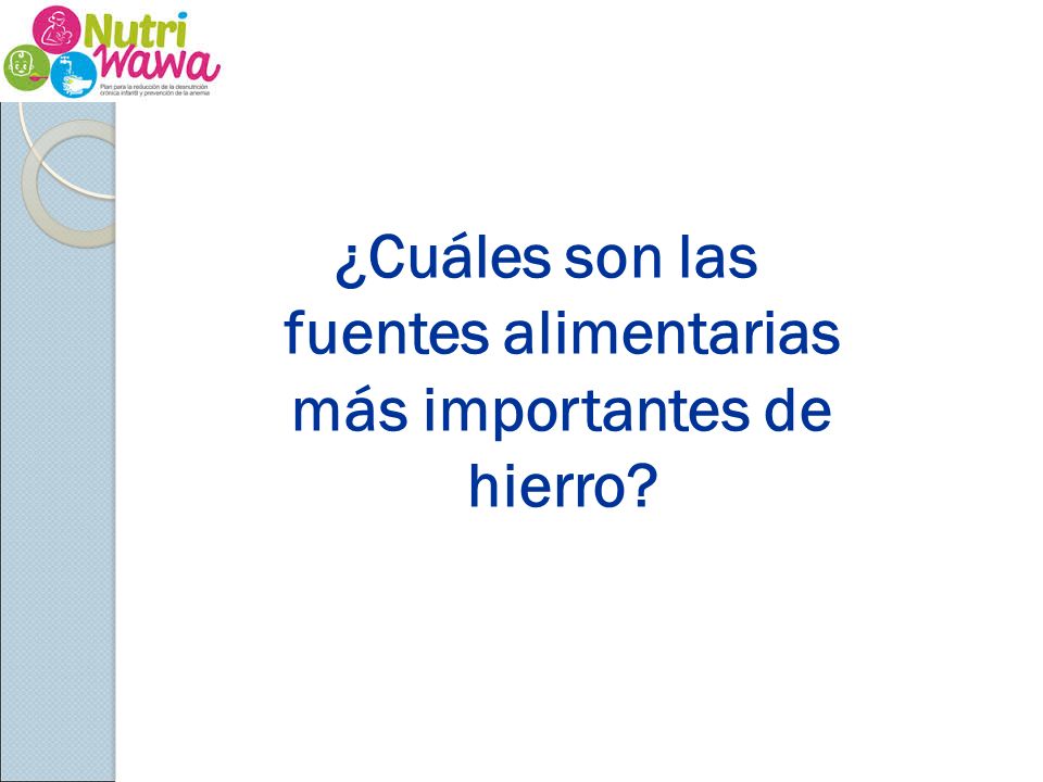¿Cuáles son las fuentes alimentarias más importantes de hierro