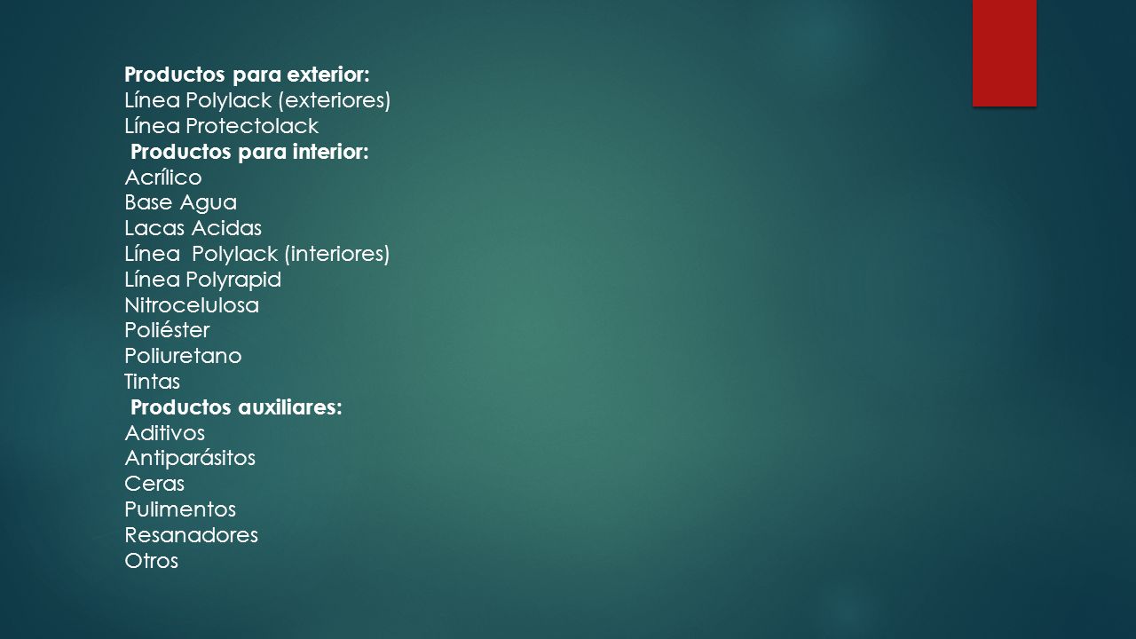 Productos para exterior: