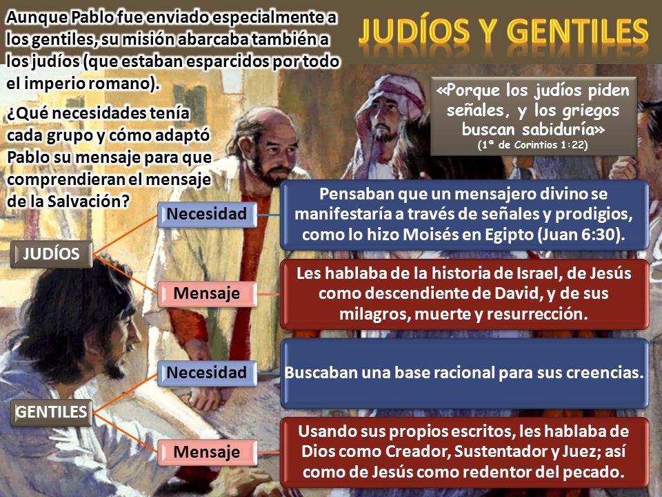 «Porque los judíos piden señales, y los griegos buscan sabiduría»