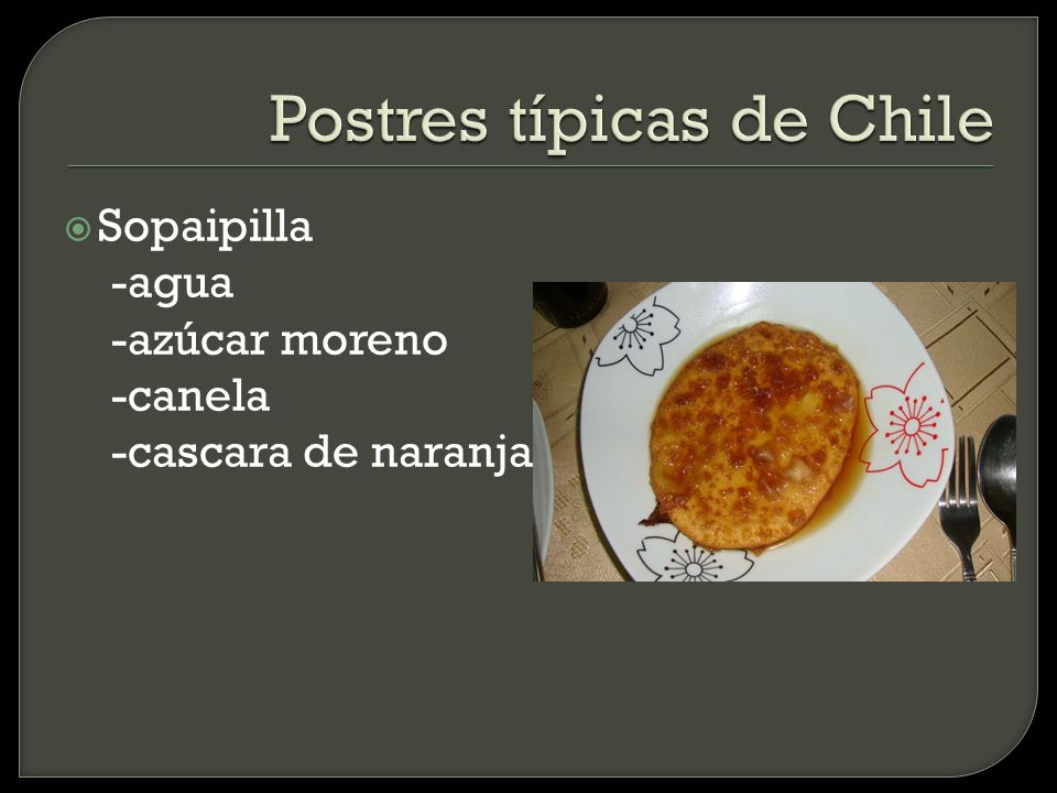 Postres típicas de Chile