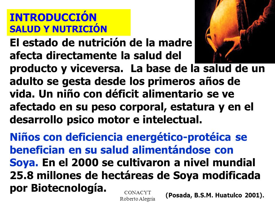 El estado de nutrición de la madre afecta directamente la salud del